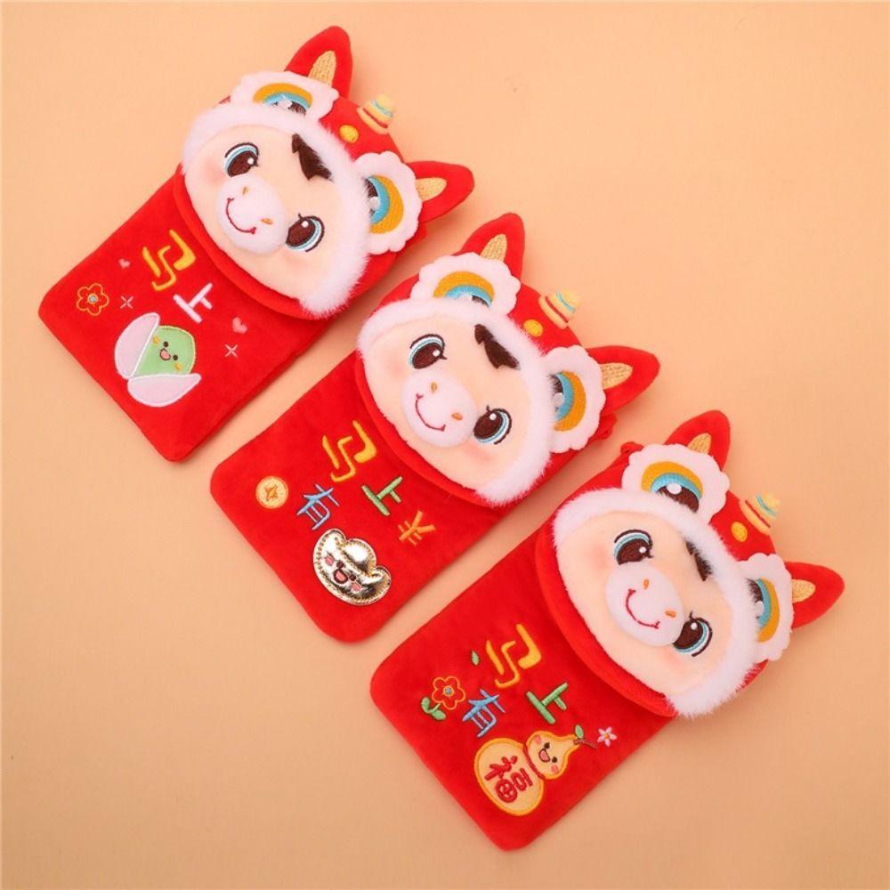 Rotes Kuvert Pferdejahr Geldbeutel Chinesischer Stil Glückspferd Anhänger Kindergeschenk