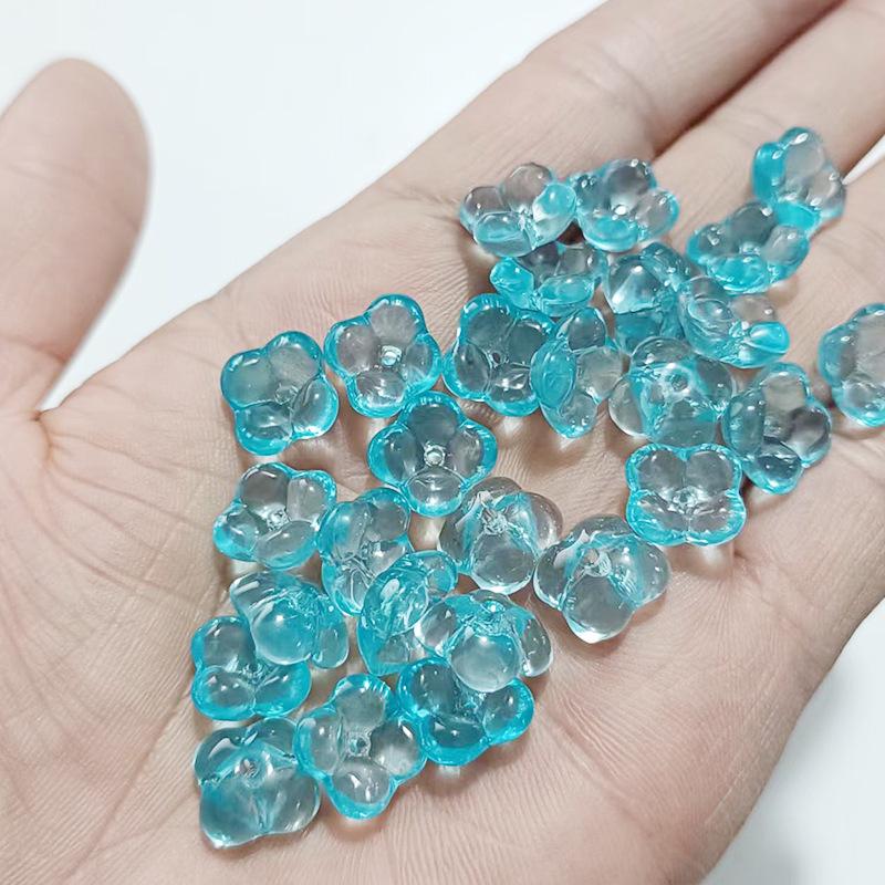 

Заколка для волос в древнем стиле в виде лепестка яблока из стекла, аксессуары для украшений, 10x10 мм, ретро ханьские украшения