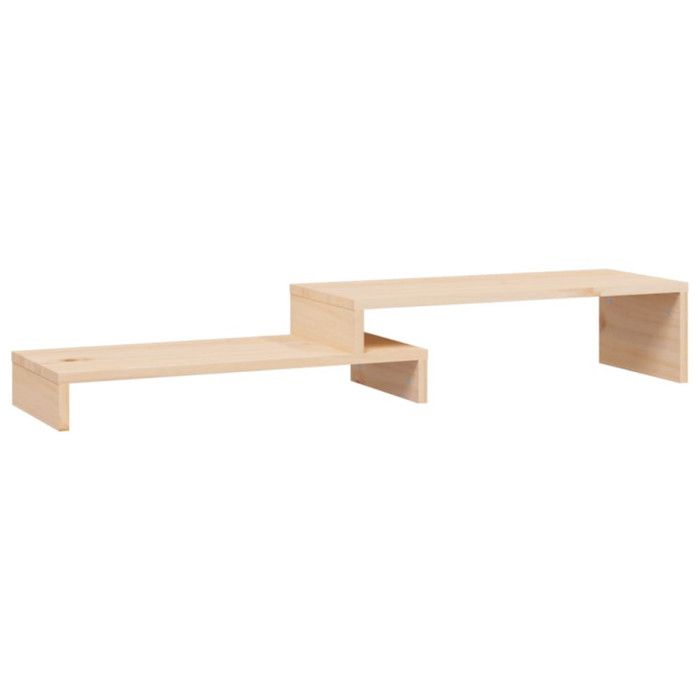 VidaXL Support pour moniteur (52-101)x22x14 cm Bois de pin solide 814014
