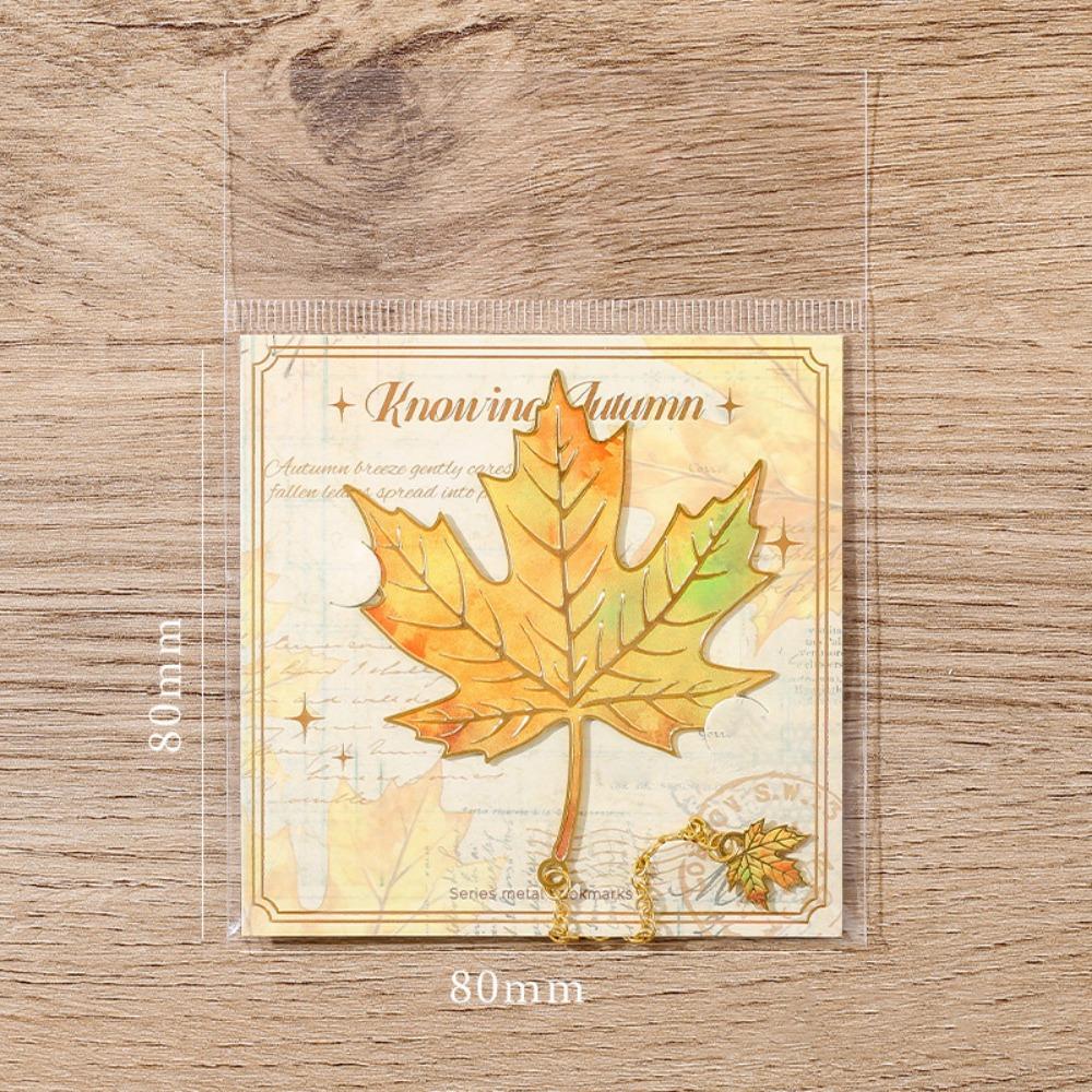 Řetízkový přívěsek Listy Bronzová záložka Vícebarevné značky stránek Studentský dárek