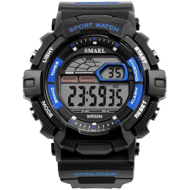 Smael 1527 Shock Resistant LED Function Adjust Wristwatch Reloj Digital Resin Material Watch Outdoor Sports Creative Men Date