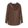 Camicia da Uomo con Cappuccio a Maniche Lunghe Leggera in Miscela Lino Cotone Pullover Casual Top Henley con Bottoni per Primavera Estate Uso Quotidiano