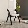Foldable Wooden Dining Chair With Thickened Backrest Lightweight Multi-Use Home Office Adults