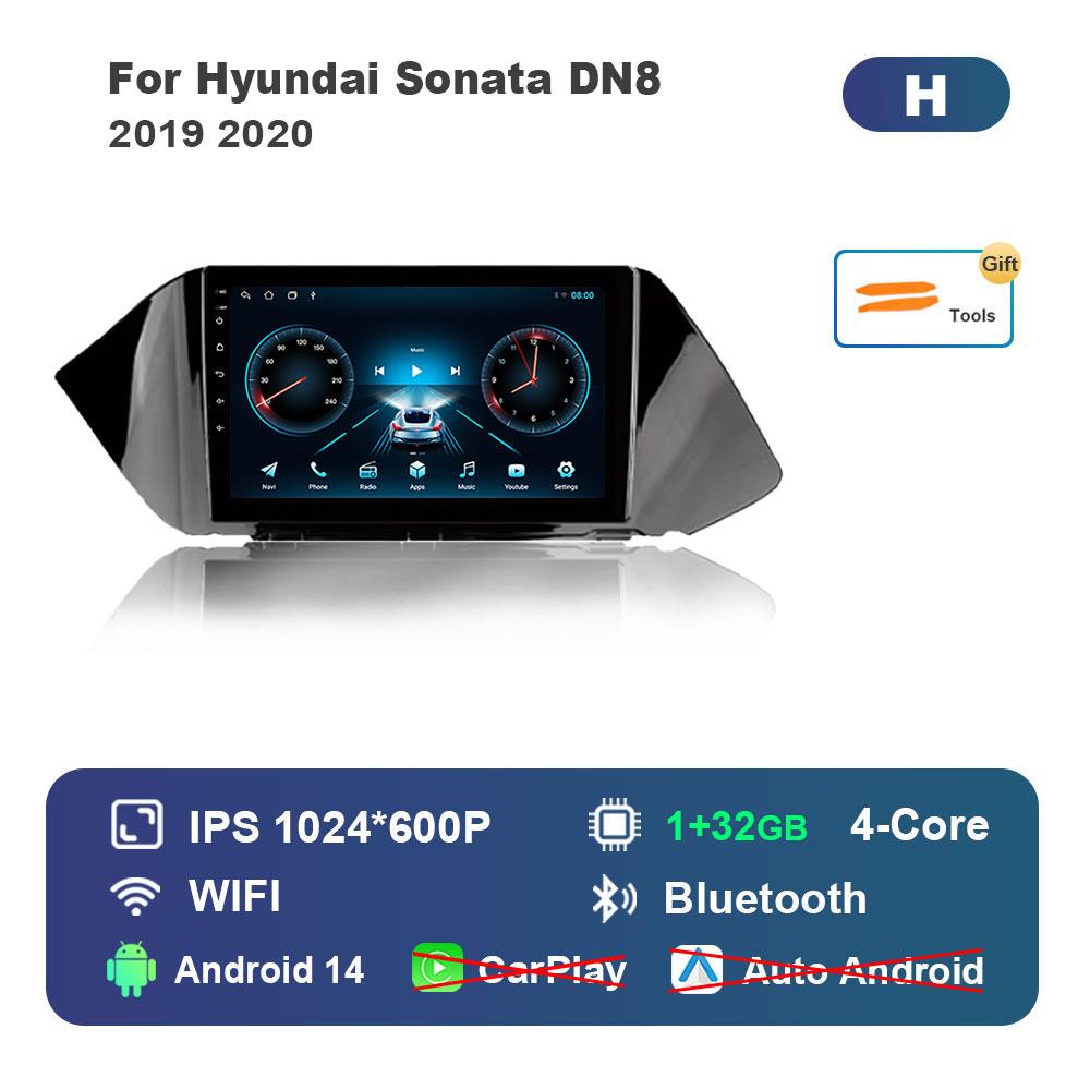 

для Hyundai Sonata DN8 2019 2020 Автомобильный радиоприемник Мультимедийный проигрыватель Android 14 GPS-навигация 4G Carplay DSP Стерео WiFi Автоинструменты