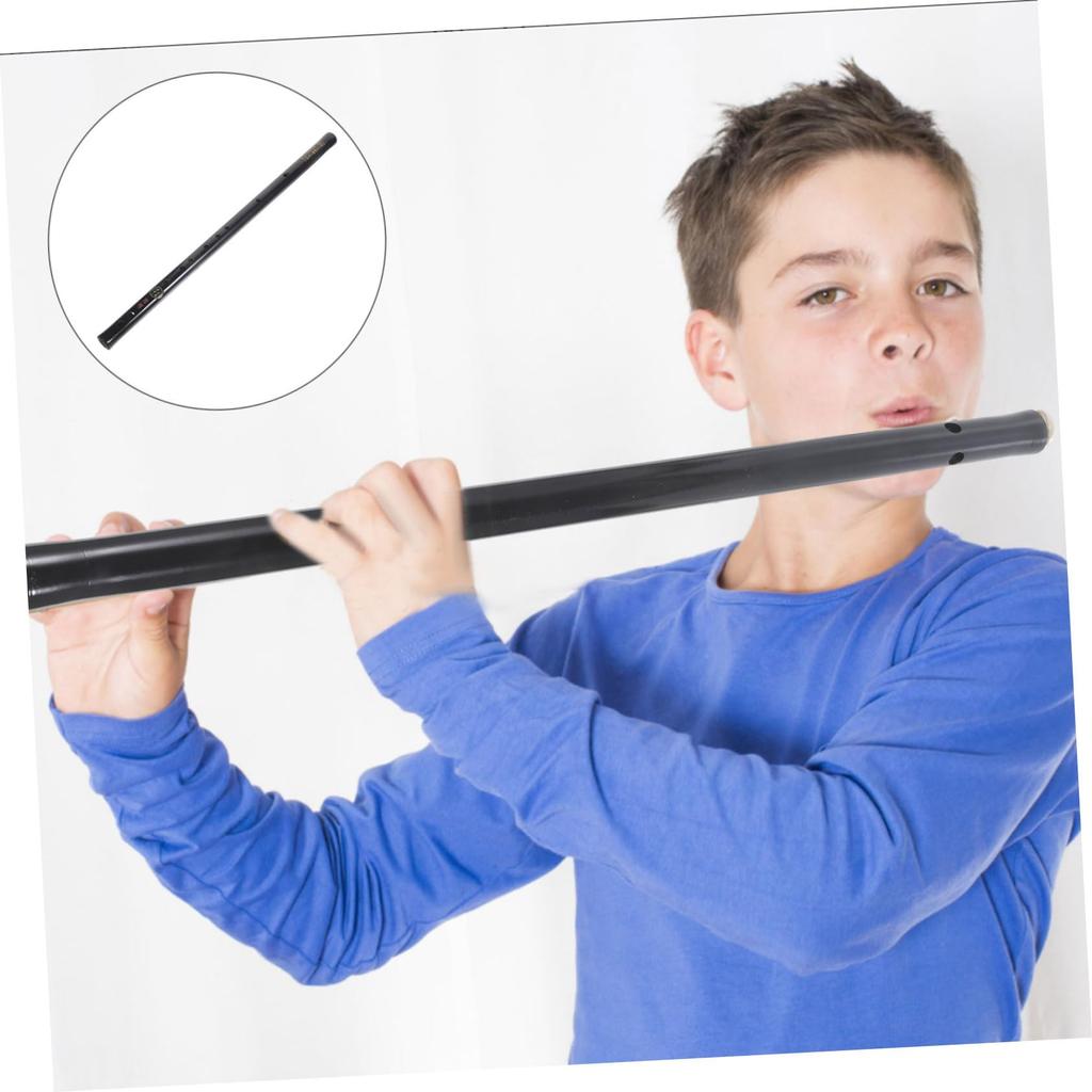 Abaodam Black Flute Woodwind Baroque for Adults and Traditional Chinese Flute with Ribbon Instrument, Antique-Style Flute, Style, Beginners, Black,