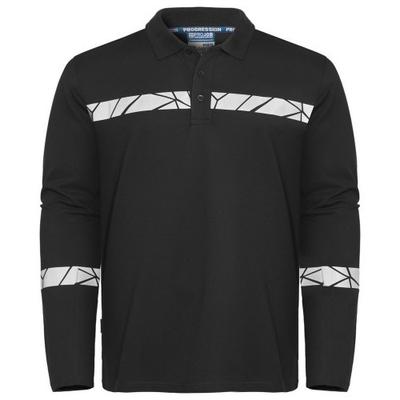 Projob Mens Progression Pique Long-Sleeved Polo Shirt
