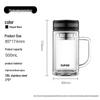 SUPOR Double-Layer Borosilicate Glass Tea Mug with Handle