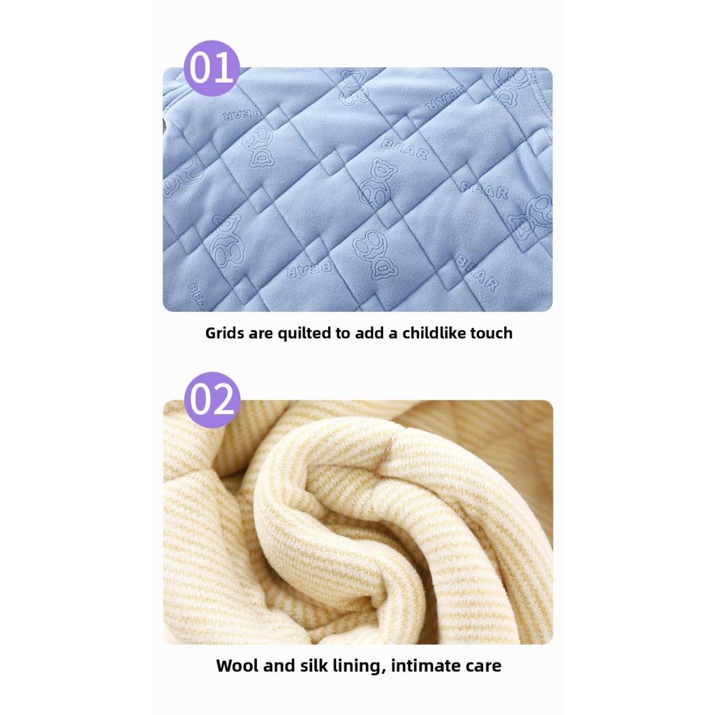 School Uniform Artifact, Children's Warm Underwear with Thick Velvet, Men's Autumn Clothes, Women's Clothing, Warm Clothes for Autumn and Winter