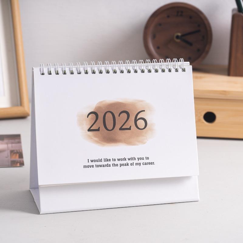 2026 Cute Aesthetic Desk Calendar - Motivational Tracker W/ Stickers, Memo Pad | Plantable Gift Idea