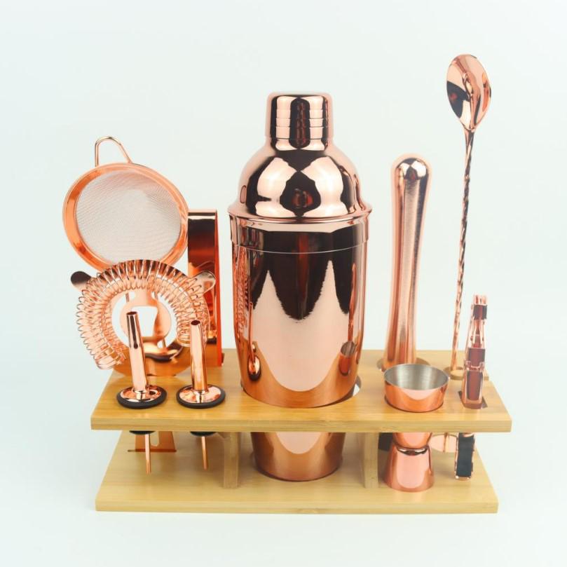 Rose Gold Stainless Steel Cocktail Shaker Set - 750ml 750ml Color Box розового золота