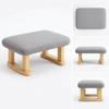 Smooth Solid Wood Foot Stool Rounded Edges Burr-Free Edges Shoe Changing Bench Anti-Slip Pads Compact Size Wooden Stool