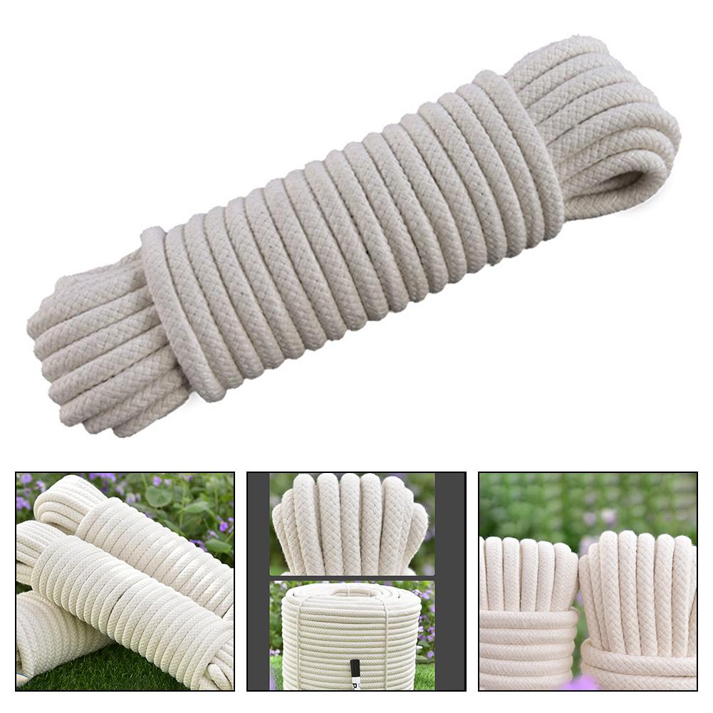Multi-Purpose Cotton Rope Strong User-friendly Versatile Use 100m Core-Spun Cotton Rope DIY Drawstring Hand-Woven