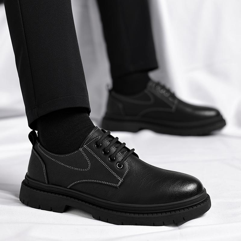 Fashion High luxury men's leather shoes Handmade and minimalist styles Office and leisure business Retro black brown adult shoes