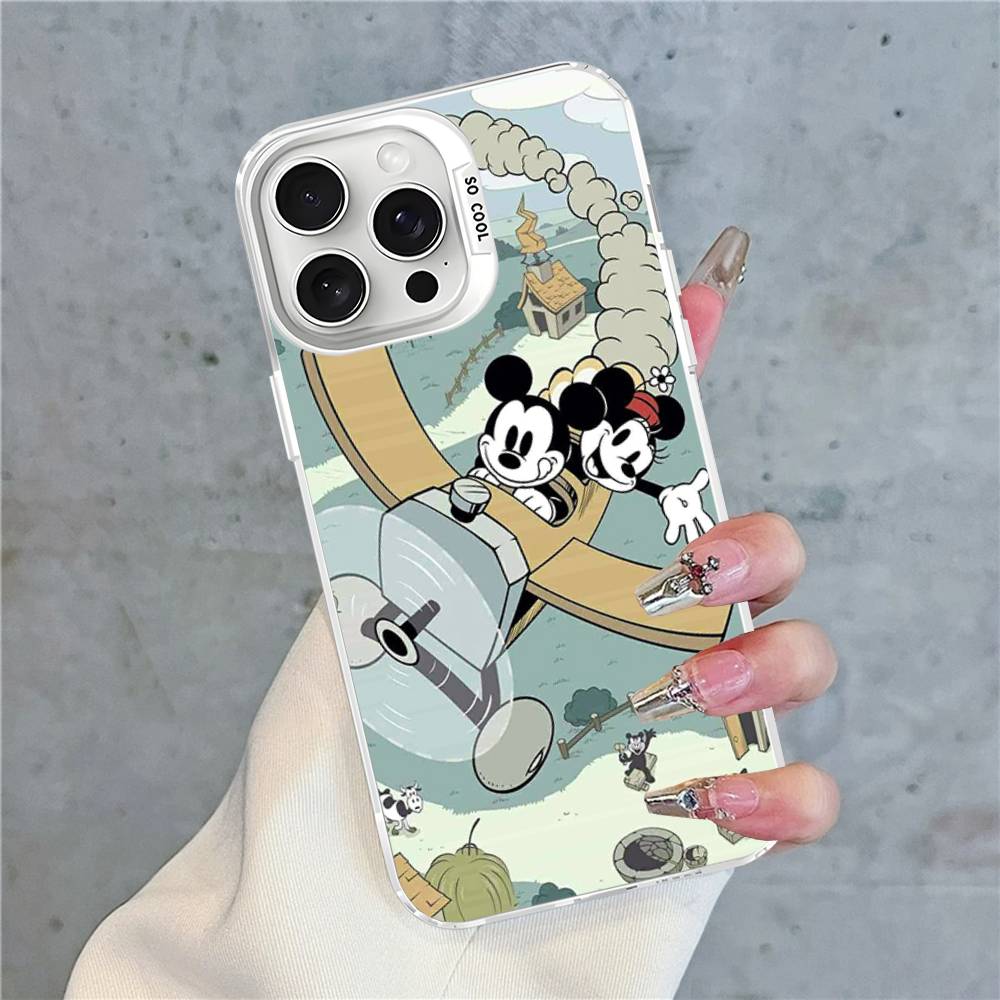 

Чехол для телефона M-Minnie M-Mickey для iPhone 17 Air 16 15 14 13 12 11 Pro Max Цветной Жесткий Чехол iPhone 15pro max