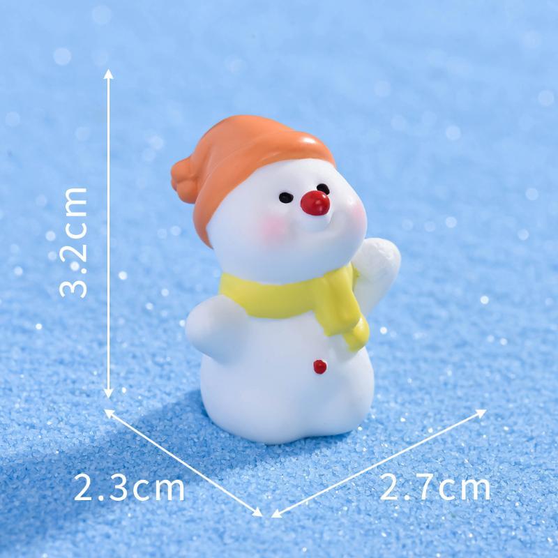 6Pcs Christmas Mini Snowman Ornaments Hand-painted Cute Xmas Hanging Decor for Tree Home Holiday Party Gift