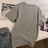 Cotton T-shirt Tops Women Summer Large Size Loose Printed Casual Pullover T-shirt Top