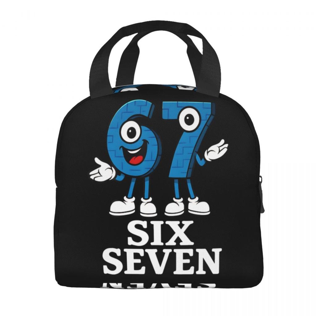 Lunch Boxes 67 Six Seven 6-7 Funny Italian Brainrot Merch Food Box Harajuku Thermal Cooler Bento Box For Travel