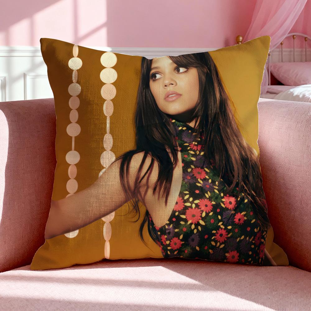 Celebrity J-Jenna Ortega Povlak na polštář Prodyšný Lněný povlak na polštář Letní Bez zápachu Ekologický Neviditelný zip Omyvatelný