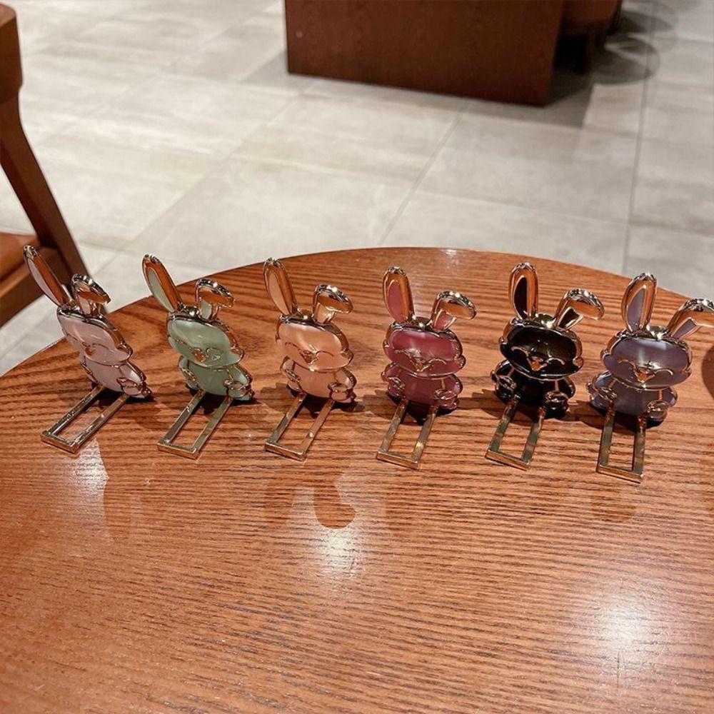 Back Sticker Pad 3D Folding Phone Stand Rabbit Ring Bracket Mobile Phone Holder Pull Rod Support