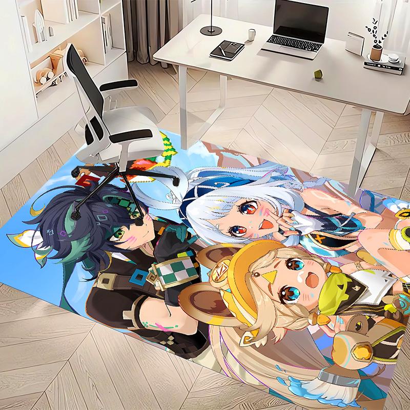 Genshin Impact characters Printed Absorbent Washable Carpet, Non-Slip Bathroom Mats, Kitchen Rugs, Yoga Mat,Living Room Entrance, Camping Picnic Rugs