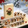 Countdown bis Weihnachten Geschenk 2026 Eule/Hund Adventskalender, 24 Tage mit Mini-Tier Miniatur-Set Figurenornamenten, PVC Sammlerfiguren