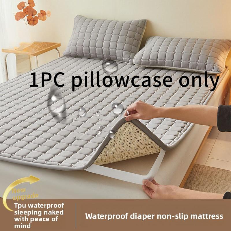 Waterproof Urine Barrier Quilted Mattress Pad for Home Bedroom Dormitory Soft Cushion Bed Protector Non-Slip Mat