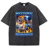 Hip Hop Retro T Shirt Vintage Washed Cotton T-Shirt Animals Graphic Tee Casual Streetwear Spring Summer Fall