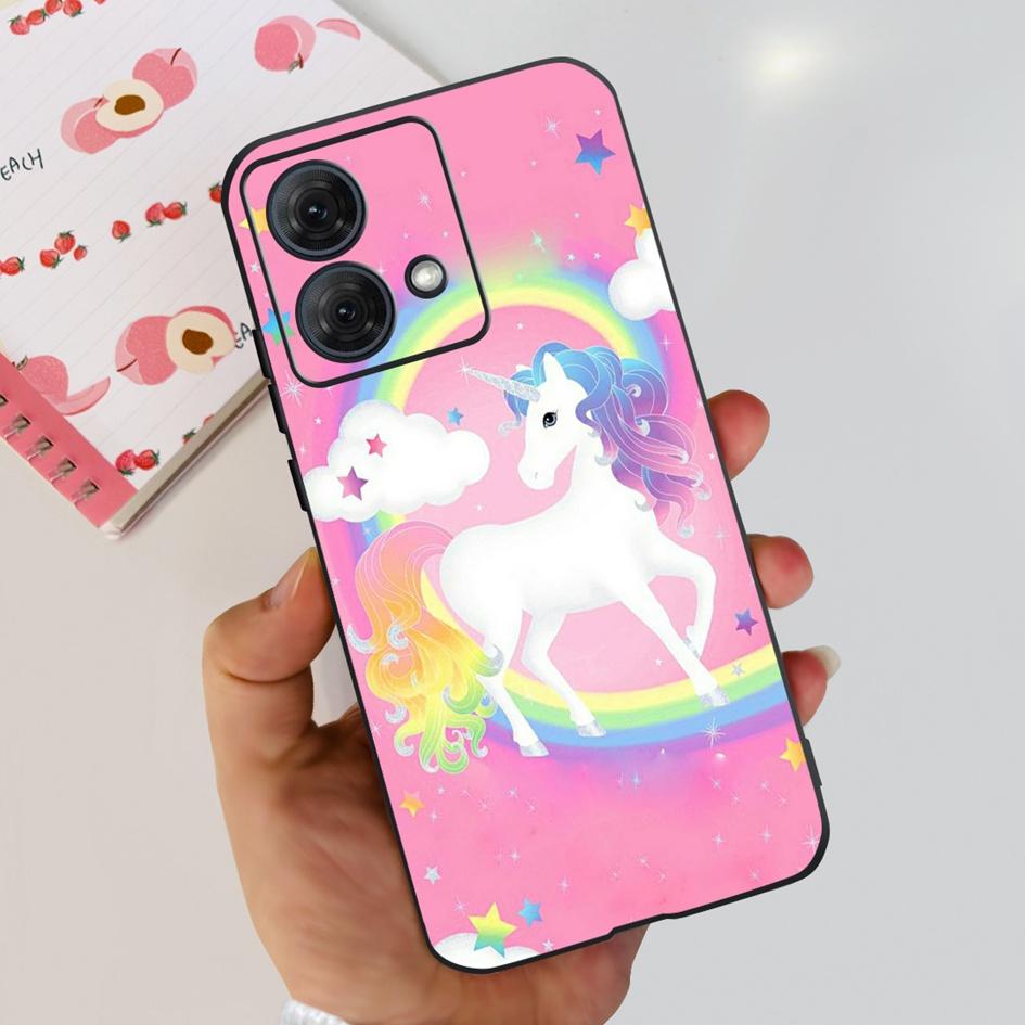 For Motorola Moto G84 5G Case 2023 New Stylish Butterfly Cat Slim Black Silicone Soft TPU Phone Cover For Moto G84 5G G 84 Coque