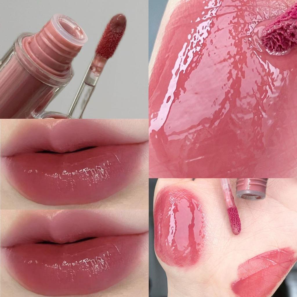 HERORANGE Qin Yang Spring/Summer Mirror Finish Lip Glaze - Nude Pink for Plump, Radiant Lips