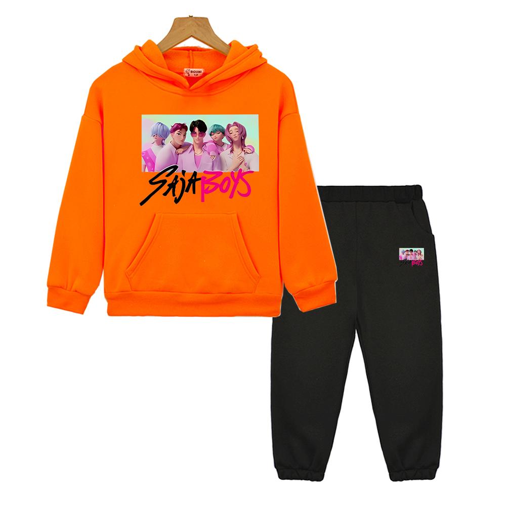 Saja Jungen 2-teilig Pullover+Hose Fleecejacke Sweatshirt kpop Dämonenjäger Herbst Kapuzenpullover Kinder Boutique Kleidung Junge Mädchen Kapuzen-Sets