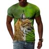 Sommer Mode Persönlichkeit Lynx Grafik T Shirts Männer Hip Hop Street Style Spaß Tees Trend Casual Gedruckt Oansatz Kurzarm tops