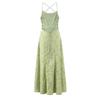 French Lace Cross-Strap Backless Summer Dress - Elegant and Slimming Waist-Cinched Design