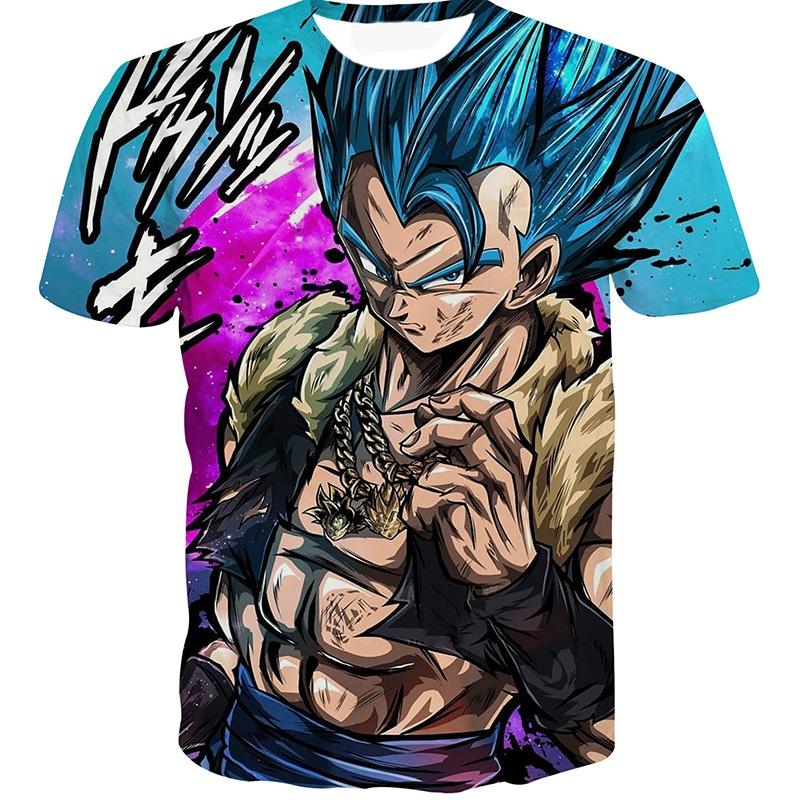 Super Saiyan GOKU Printed Men s Fashion Dragonball Short Sleeve T-Shirt Dragon Ball Z T-shirt XXS