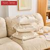 1 Stück Nuan Serie Beige Weicher Kissenbezug Böhmischer Quastenstil Getuftet Gestickt Kissenbezug für Sofa Wohnzimmer Schlafzimmer Heimdeko