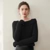 One-Shoulder Solid Color Cashmere Women's Ribbed Knit Sweater - Slimming Lazy Style for Autumn/Winter New Arrivals