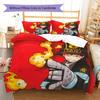 Fire Force  Pattern Bedding,Quilt Set Quilt Cover Pillowcase Home Birthday Gift (1 * duvet cover + 2 * pillowcase, without core)