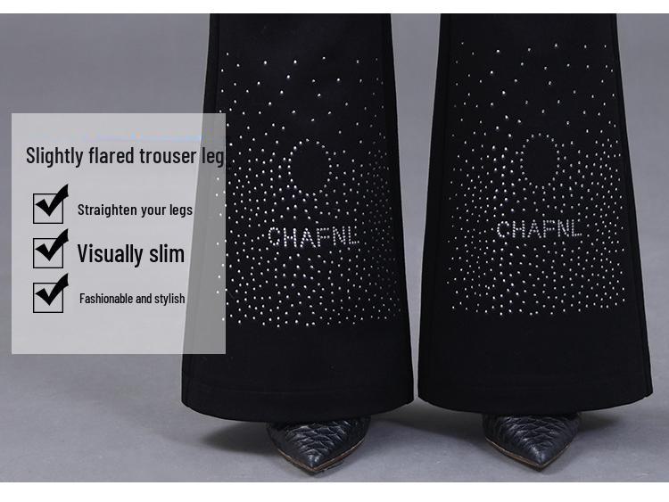 Women's High Waist Slim Fit Black Flared Pants - Spring/Summer 2023 Collection