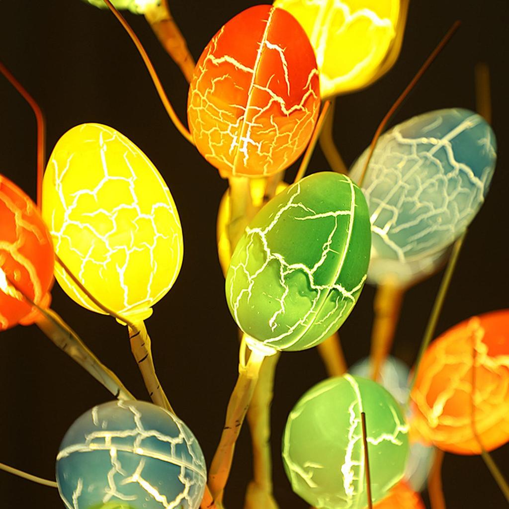 Egg Tree for Easter with LED Light Table Centerpiece 23.6in Easter Tree Decorations Battery and USB Powered for Nursery Bedside