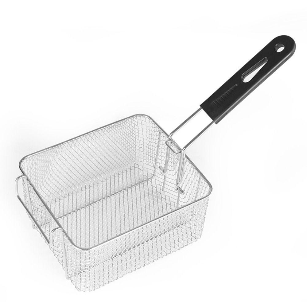 Stainless Steel French Fries Holder Detachable Handle Fryer Basket Camping Cookware Set  Picnic
