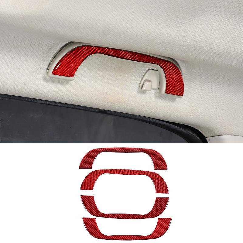 For Subaru Forester 2013-2018 Red Soft Carbon Fiber Interior Kit Dashboard Console Gear Shift Panel Decoration Trim Stickers