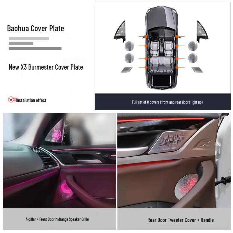 BMW Bowers & Wilkins Tweeter Speaker A-Pillar Luminous Cover Upgrade