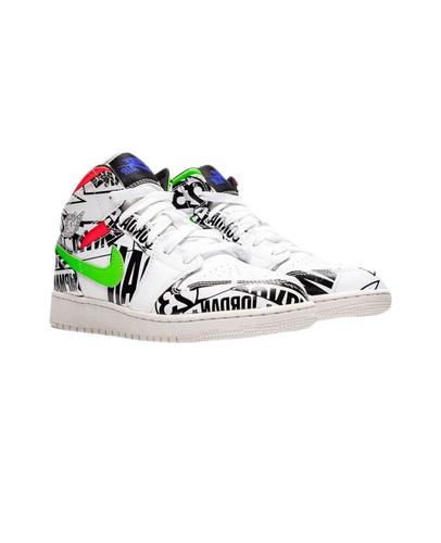 Air Jordan 1 Mid All Over Logos 554725-143