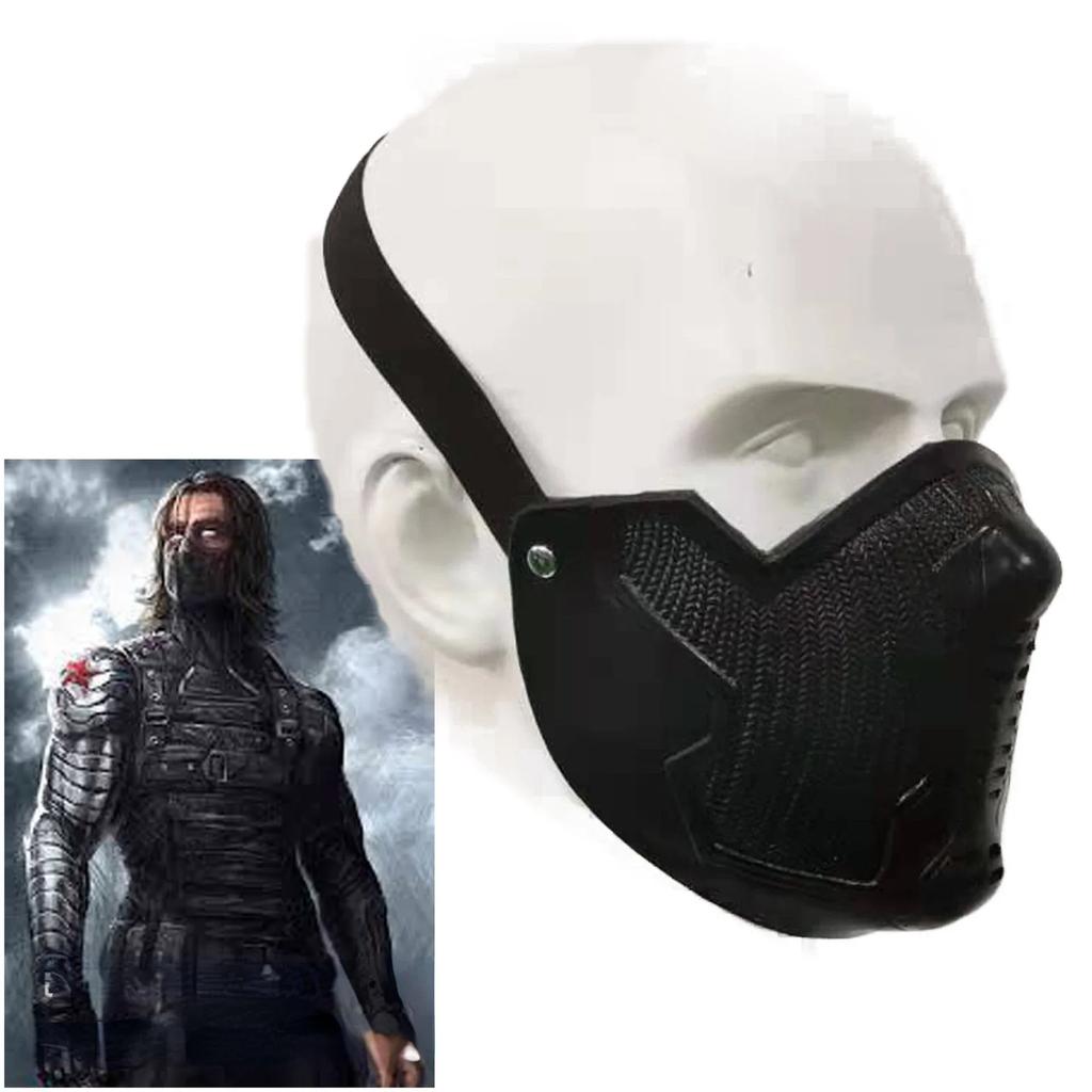 Anime Masks America 2 Cold Soldier Mask Robotic Arm Play Role Masques James Buchanan Bucky Barnes Cosplays Latex Mask