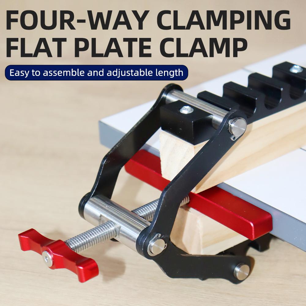 ENJOYWOOD 4-Way Panel Clamp Wood Gluing Clamp Four-Way Pressure Cabinet Clips For Woodworkers Cabinet and Furniture Makers