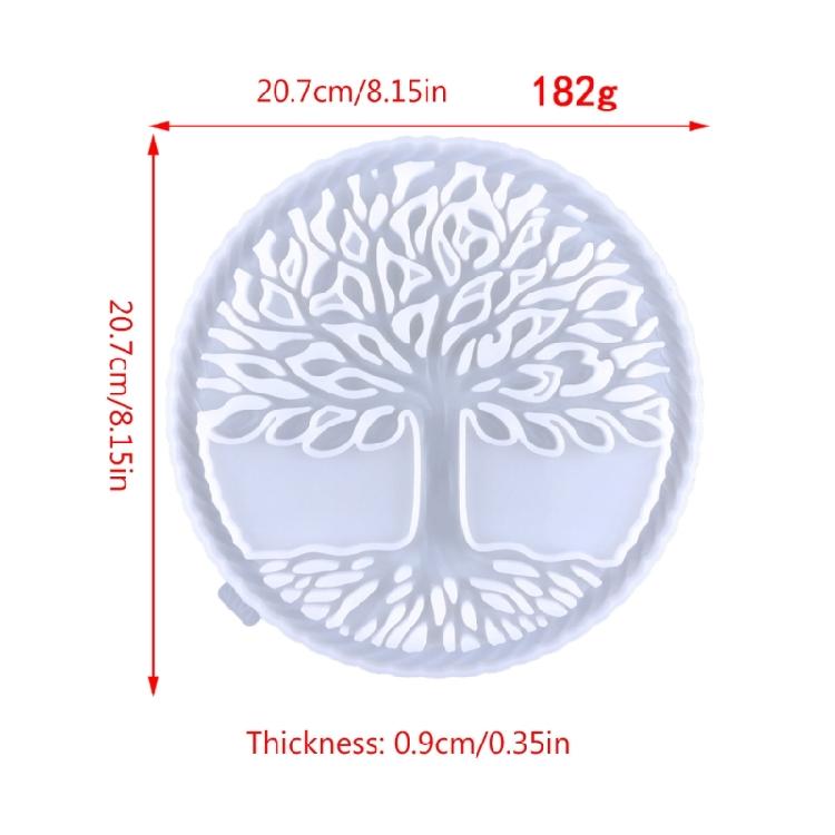Reusable Epoxy Resin Mold Blue/White Tree for Bookend Wall Hanging Cast