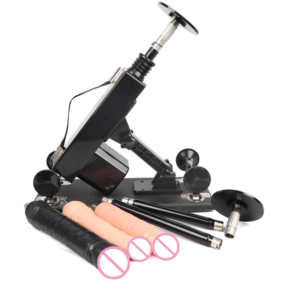 DTSUDU Sex Machine 3XLR Connector Accessory with Dildo and Suction Cup Love Machine Insertion Gun Machine for Couple Sex Game