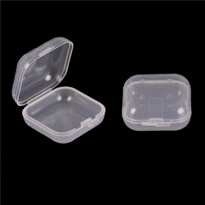 10Pcs Mini Clear Plastic Small Box Jewelry Earplugs Container Storage Box