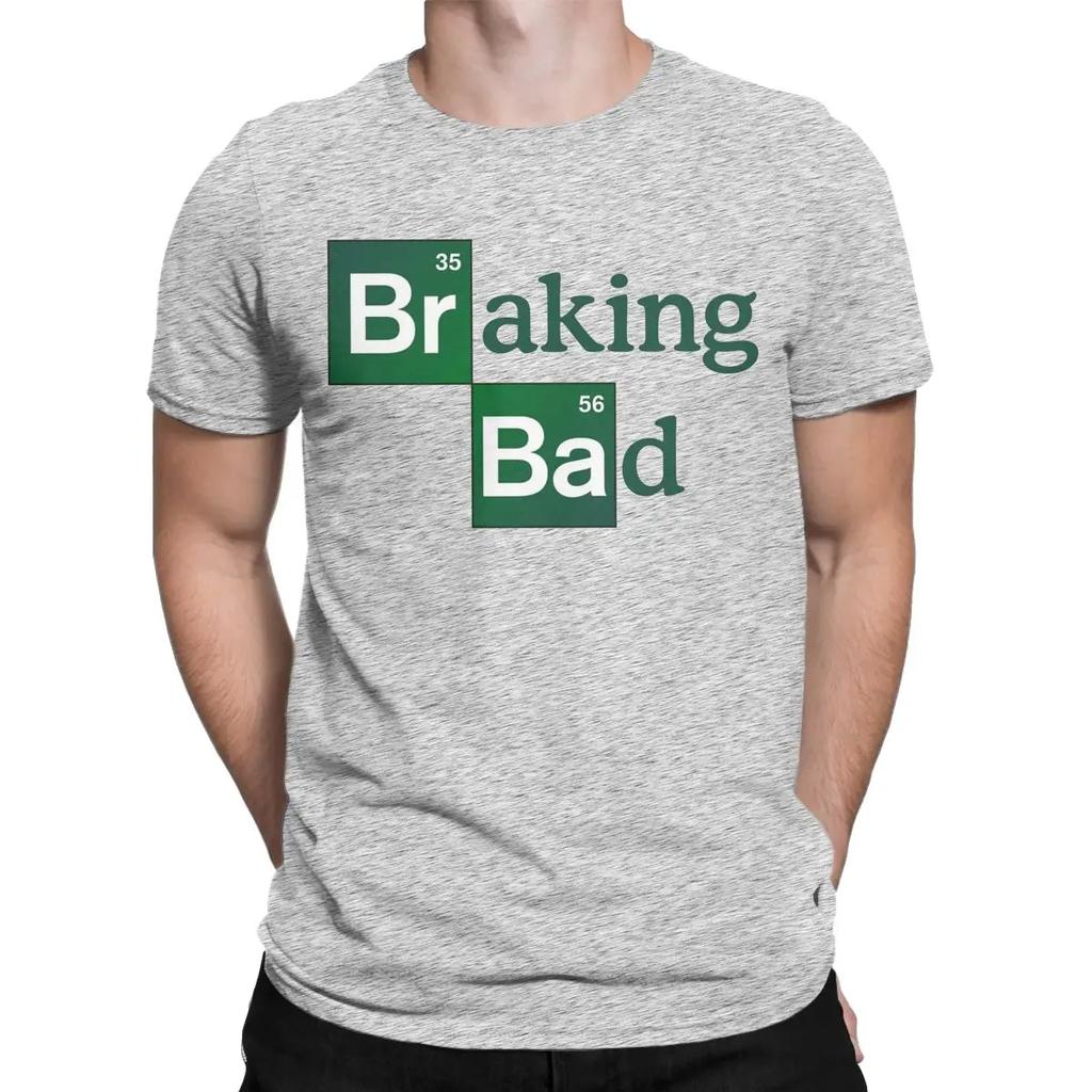 Men T-Shirts Breaking Bad Funny Bumper Casual 100% Cotton Tee Shirt Short Sleeve T Shirts Crew Neck Clothes Plus Size
