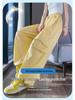 Women's Summer High Waist Yellow Drape Skirt Pants - Korean Style Loose Slimming Wide-Leg Casual Lantern Design.