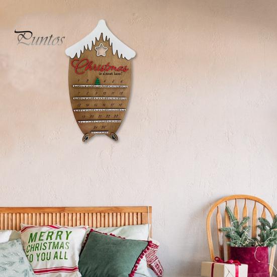 Christmas Advent Calendar House Smooth Edge Burr-Free 25 Days Countdown Calendar Wall Art Decoration